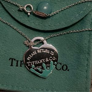 Tiffany & Co. Return to Tiffany Color Splash Heart Tag Pendant Necklace